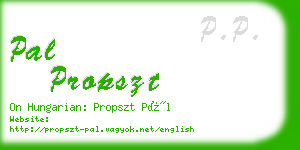 pal propszt business card